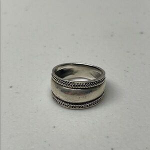 Vintage Bali Southwestern Sterling Silver Band Ring - Size 9